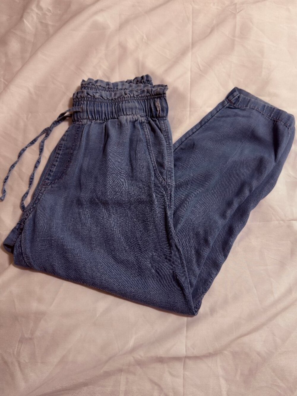 **Small Tear On Waist** LOFT Chambray Pants Size SP